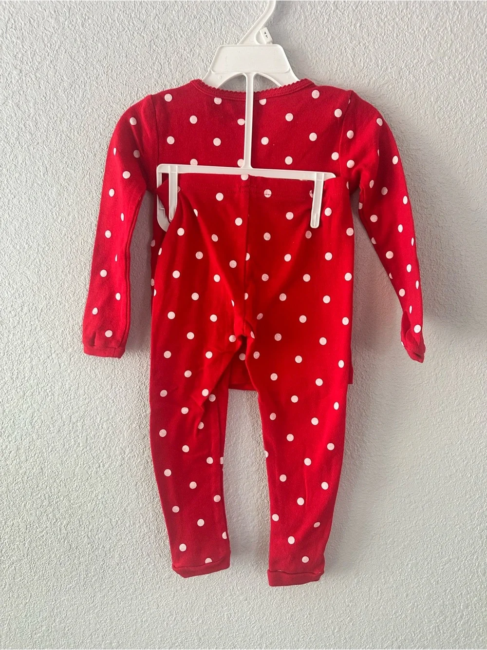 Carter's Toddler Red Santa Polka Dot Two-Piece Pajama Set